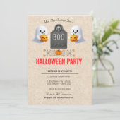 Spooky Kantoor Halloween Party Invitation Kaart (Staand voorkant)