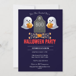 Spooky Kantoor Halloween Party Invitation Kaart