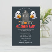 Spooky Kantoor Halloween Party Invitation Kaart (Staand voorkant)