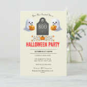 Spooky Kantoor Halloween Party Invitation Kaart (Staand voorkant)