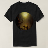 Spooky kasteel in de mist t-shirt (Design voorkant)