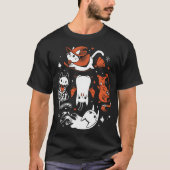 Spooky Kat Crew - Halloween Cats T-shirt (Voorkant)