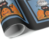 Spooky Kat Happy Halloween Wrapping Paper Cadeaupapier (Rol Hoek)