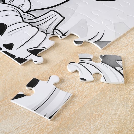 Spooky kat & pompoenen | Halloween Legpuzzel (Zijkant)