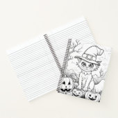 Spooky kat & pompoenen | Halloween Notitieboek (Binnen)