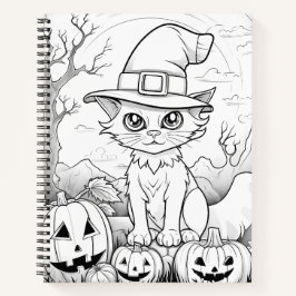 Spooky kat & pompoenen | Halloween Notitieboek