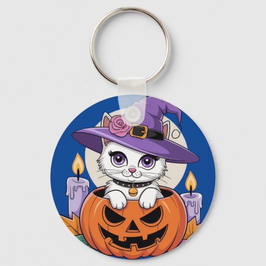 Spooky Kat Sleutelhanger (Voorkant)