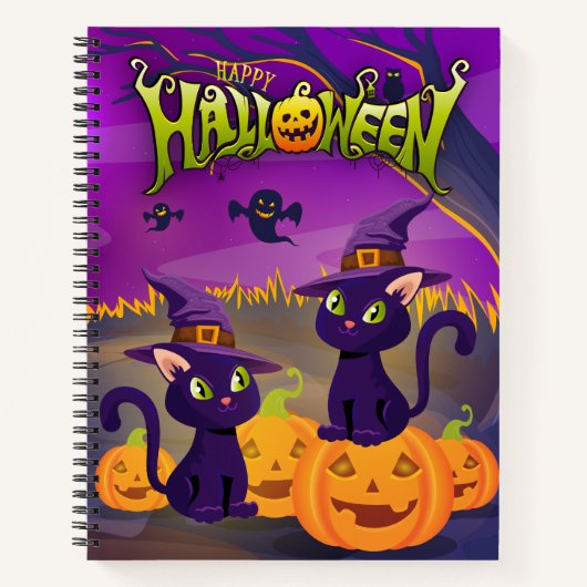 Spooky Katten Sketch Book Notitieboek (Voorkant)