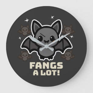 Spooky Kawaii Bat Halloween Grote Klok