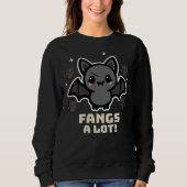 Spooky Kawaii Bat Halloween Vrouwen Sweatshirt (Voorkant)