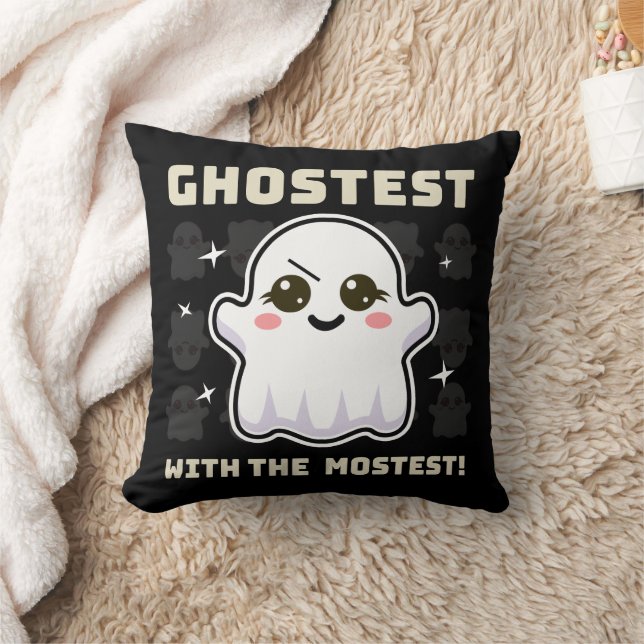 Spooky Kawaii Ghost Halloween Sierkussen (Deken)