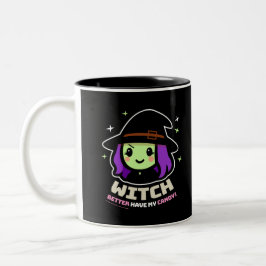 Spooky Kawaii Witch Halloween Coffee Mok