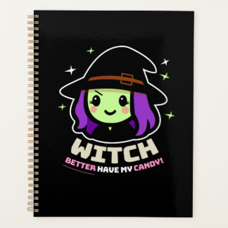 Spooky Kawaii Witch Halloween Planner