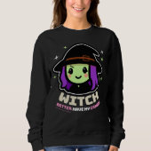 Spooky Kawaii Witch Halloween Vrouwen Sweatshirt (Voorkant)