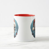 Spooky Kerstman schedel Grappige Kerstmis Mok (Midden)