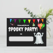 Spooky Kids Verjaardagsfeestje Kaart (Staand voorkant)