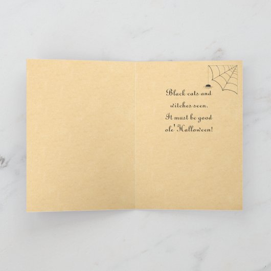  Spooky Kinder Halloween Kaart (Binnen)