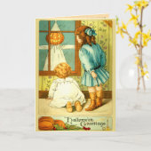 Spooky Kinder Halloween Kaart (Gele Bloem)