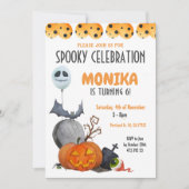 Spooky Kinder Halloween Verjaardagsfeestje Kaart (Voorkant)