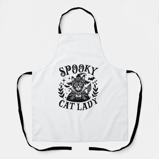 Spooky kinderloze kat dame Halloween kostuum Schort (Voorkant)