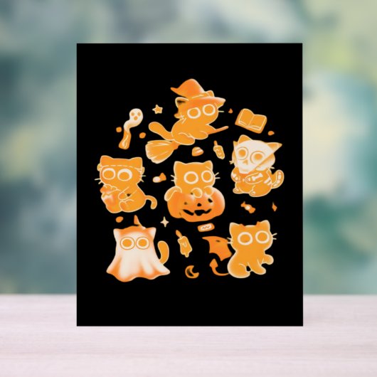 Spooky Kittens Classic T-shirt Acryl Bord (Neutraal)