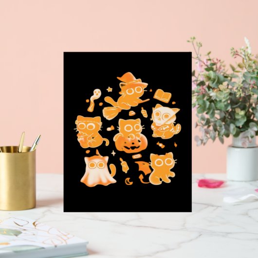 Spooky Kittens Classic T-shirt Acryl Bord (Huwelijk)