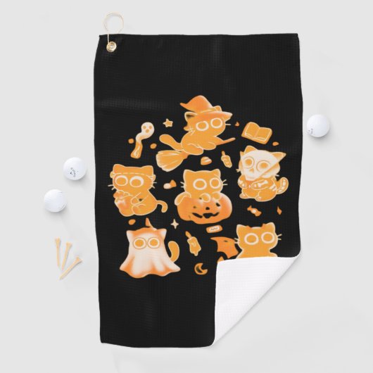 Spooky Kittens Classic T-shirt Golfhanddoek (Insitu)