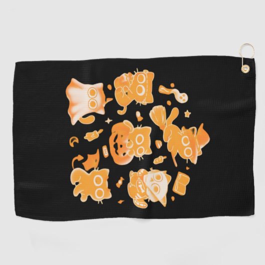 Spooky Kittens Classic T-shirt Golfhanddoek (Horizontaal)