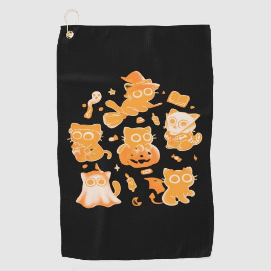 Spooky Kittens Classic T-shirt Golfhanddoek (Voorkant)