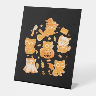 Spooky Kittens Classic T-shirt Reclamebord Met Voetstuk