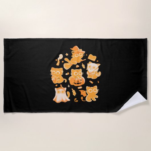 Spooky Kittens Classic T-shirt Strandlaken (Voorkant)