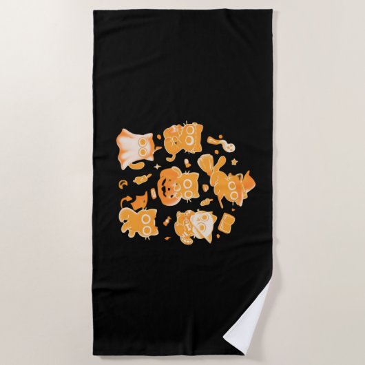 Spooky Kittens Classic T-shirt Strandlaken (Voorkant)