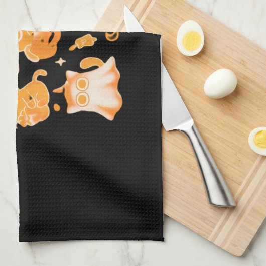 Spooky Kittens Classic T-shirt Theedoek (Quarter Fold)