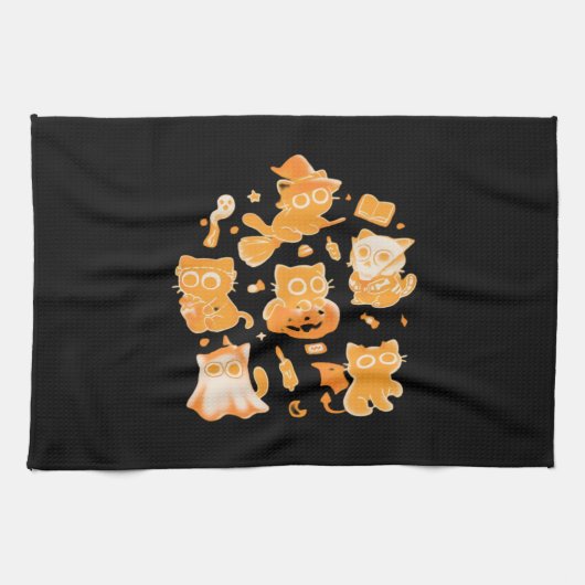 Spooky Kittens Classic T-shirt Theedoek (Horizontaal)