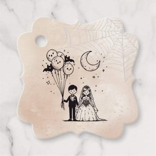 Spooky Kleine Paar Bedankjes Labels (Voorkant)