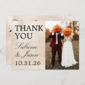 Spooky Kleine Paar Bedankkaart (Voorkant / Achterkant)