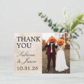 Spooky Kleine Paar Bedankkaart (Staand voorkant)