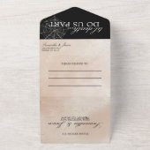 Spooky Kleine Paar Bruiloft All In One Uitnodiging (Buitenkant)