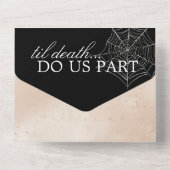 Spooky Kleine Paar Bruiloft All In One Uitnodiging (Achterkant)