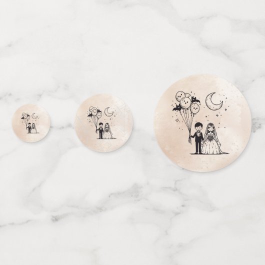 Spooky Kleine Paar Confetti (Voorkanten)