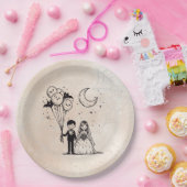 Spooky Kleine Paar Papieren Bordje (Feest)