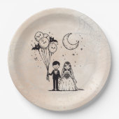 Spooky Kleine Paar Papieren Bordje (Voorkant)