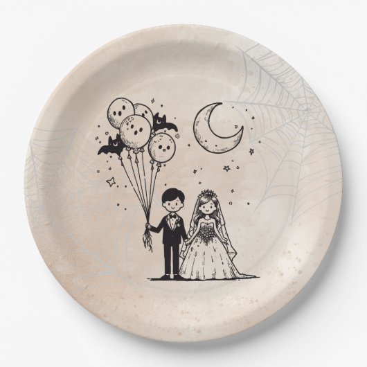 Spooky Kleine Paar Papieren Bordje (Voorkant)