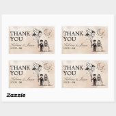 Spooky Kleine Paar Rechthoekige Sticker (Vel)