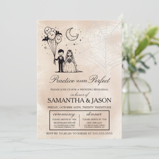 Spooky Kleine Paar Repetitie Kaart (Staand voorkant)