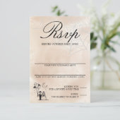 Spooky Kleine Paar RSVP Kaartje (Staand voorkant)