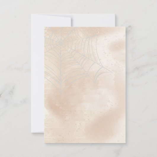 Spooky Kleine Paar RSVP Kaartje (Achterkant)