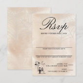 Spooky Kleine Paar RSVP Kaartje (Voorkant / Achterkant)