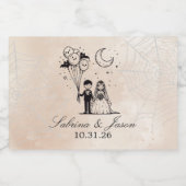 Spooky Kleine Paar Sparkling Wijnetiket (Enkel label)