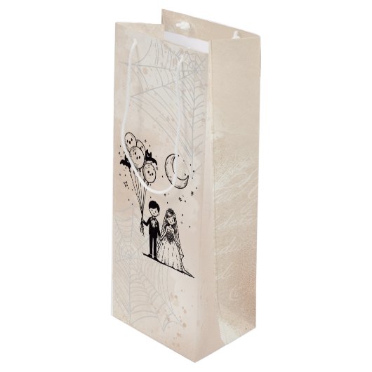 Spooky Kleine Paar Wijn Cadeautas (Voorkant Gekanteld)